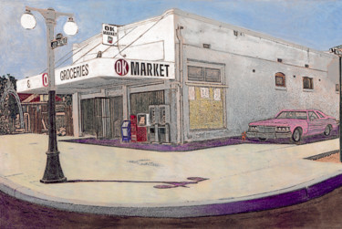 Painting titled "OK Market" by Linda Rosenfield, Original Artwork
