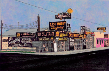 Peinture intitulée "Cash Money for Anyt…" par Linda Rosenfield, Œuvre d'art originale
