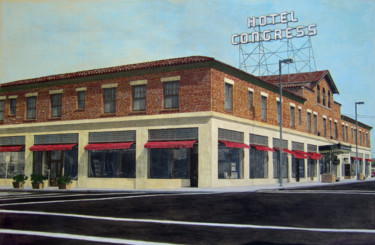 Painting titled "Hotel Congress" by Linda Rosenfield, Original Artwork