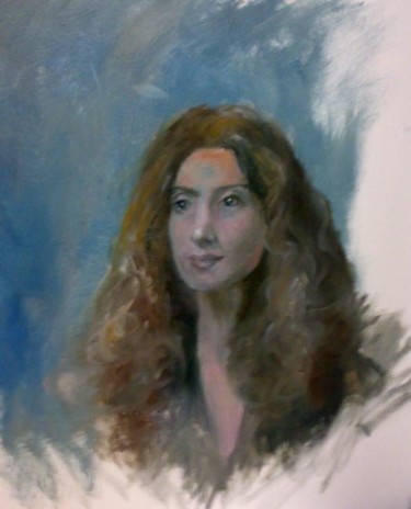 Painting titled "Study of face:Tessa…" by L.Jakobsson, Original Artwork