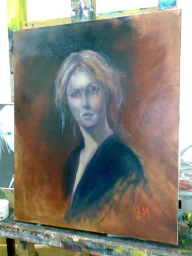 Painting titled "Study of face 2" by L.Jakobsson, Original Artwork