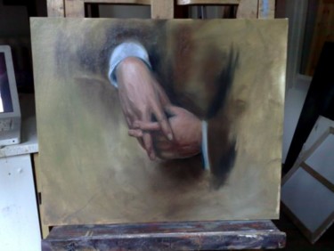 Painting titled "Painting hands(Stud…" by L.Jakobsson, Original Artwork