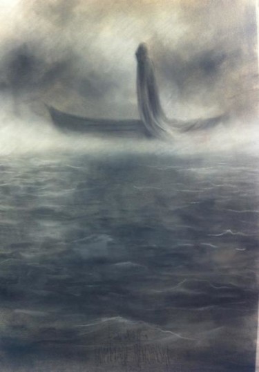 Painting titled "Hommage Beksinski" by L.Jakobsson, Original Artwork