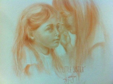 Painting titled "Little sister" by L.Jakobsson, Original Artwork