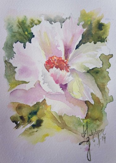 Painting titled "Study" by L.Jakobsson, Original Artwork, Watercolor