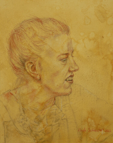 Drawing titled "Emily" by Linda Schneider, Original Artwork, Chalk