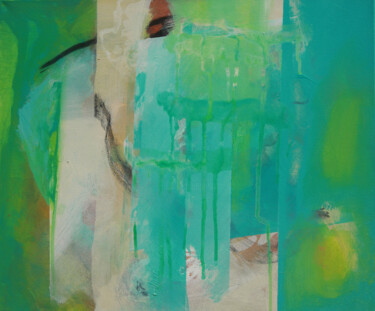 Картина под названием "Secret of the Turqu…" - Lindsey Mcalister Obe Jp, Подлинное произведение искусства, Акрил