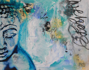 Pittura intitolato "Oasis of Reflection" da Lindsey Mcalister Obe Jp, Opera d'arte originale, Acrilico