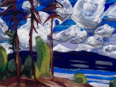 Colagens intitulada "Kempenfelt" por Lindsey Mctavish, Obras de arte originais, Colagens