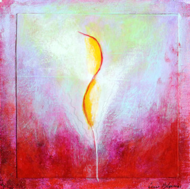 Peinture intitulée "Danse du soleil" par Line Blouin, Œuvre d'art originale, Acrylique