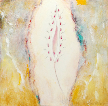 Painting titled "Virginité" by Line Blouin, Original Artwork, Acrylic