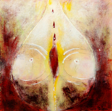 Painting titled "Enveloppement" by Line Blouin, Original Artwork, Acrylic