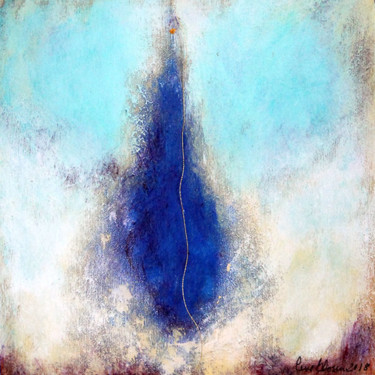 Peinture intitulée "Élixir bleuté" par Line Blouin, Œuvre d'art originale, Acrylique