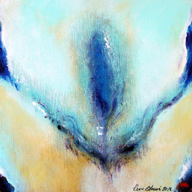 Malerei mit dem Titel "Pulsion bleutée" von Line Blouin, Original-Kunstwerk, Acryl