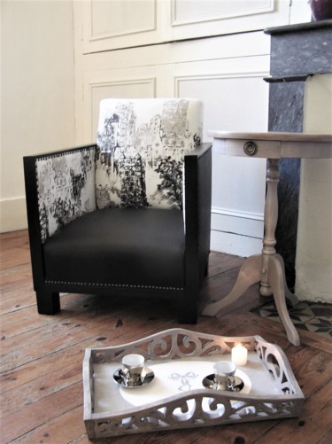 设计 标题为“Fauteuil Art déco é…” 由Lin-Et-Patine, 原创艺术品, 家具