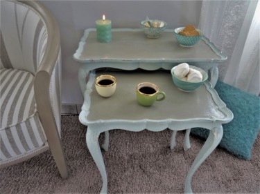 Design titled "Tables gigognes pat…" by Lin-Et-Patine, Original Artwork, Furniture