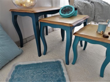 设计 标题为“Tables gigognes pat…” 由Lin-Et-Patine, 原创艺术品, 家具