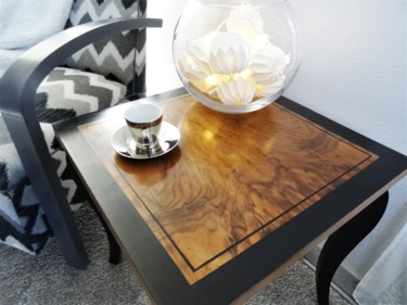 Design mit dem Titel "Table basse carrée…" von Lin-Et-Patine, Original-Kunstwerk, Möbel