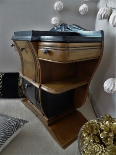 Design titled "Rare Chevet Art Déc…" by Lin-Et-Patine, Original Artwork, Furniture