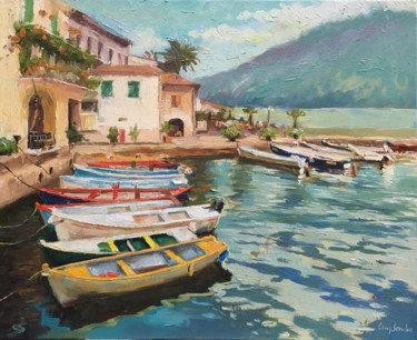 Painting titled "italien-landscape-l…" by Ling Strube, Original Artwork, Oil