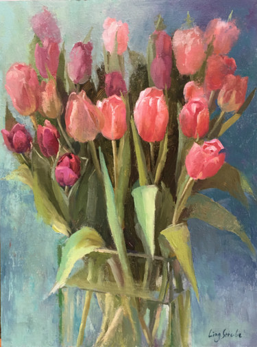 Pintura intitulada "Spring Gift" por Ling Strube, Obras de arte originais, Óleo