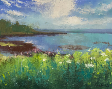 Peinture intitulée "Scotland Landscape…" par Ling Strube, Œuvre d'art originale, Huile