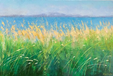 Schilderij getiteld "Summer in Scotland" door Ling Strube, Origineel Kunstwerk, Olie