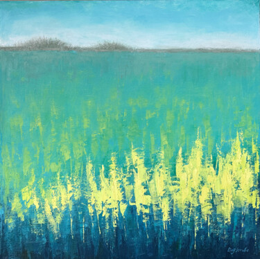 Painting titled "Spring Fresh" by Ling Strube, Original Artwork, Oil Mounted on Wood Stretcher frame