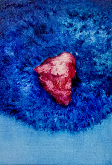 Картина под названием "Heart of stone" - Linge Meng, Подлинное произведение искусства, Масло