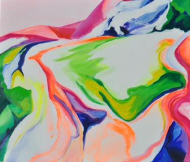 Peinture intitulée "Montagne" par Astrid Link, Œuvre d'art originale, Acrylique