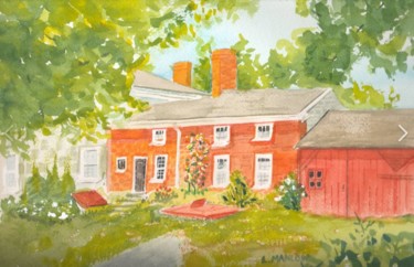 Painting titled "macauley-house.jpg" by Lin Manlow, Original Artwork, Watercolor