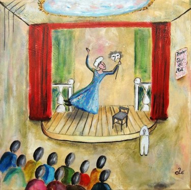 Peinture intitulée "Teater Dur och Moll" par Carina Linné, Œuvre d'art originale