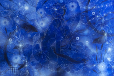 제목이 "Blue Venus"인 미술작품 Lino Di Vinci로, 원작, 에어 브러시