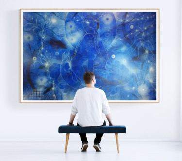 Malerei mit dem Titel "Blue Venus 2" von Lino Di Vinci, Original-Kunstwerk, Acryl