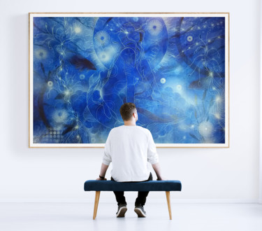 Pintura intitulada "Blue Venus 2" por Lino Di Vinci, Obras de arte originais, Acrílico