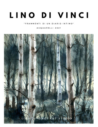 Pintura titulada ""Respiro verticale"" por Lino Di Vinci, Obra de arte original, Acuarela