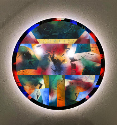 Design intitulada ""Kaleidoscopie" Ple…" por Lino Di Vinci, Obras de arte originais, Luminaria