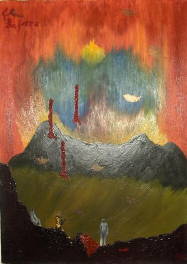 Pittura intitolato "La forra" da Lino Ruiu, Opera d'arte originale