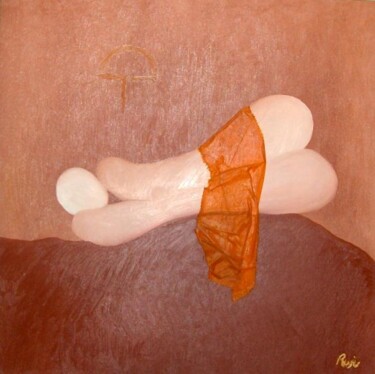 Pittura intitolato "L'attesa" da Lino Ruiu, Opera d'arte originale