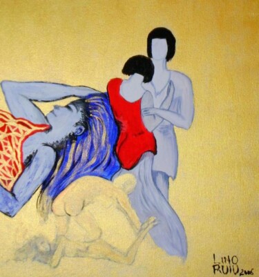 Pittura intitolato "Rebecca, la prima m…" da Lino Ruiu, Opera d'arte originale