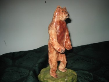 Скульптура под названием "медведь-гризли" - Lion82, Подлинное произведение искусства, Керамика