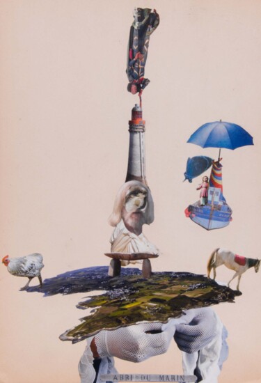 Collages titled "La Mère, Tempête de…" by Lioncaresse, Original Artwork, Paper