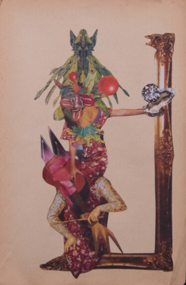 Collagen mit dem Titel "Animal Anonyme = An…" von Lioncaresse, Original-Kunstwerk, Papier