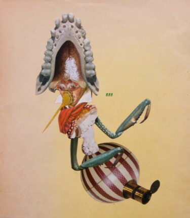 Collages intitulée "Mycélium Collecteur…" par Lioncaresse, Œuvre d'art originale, Papier