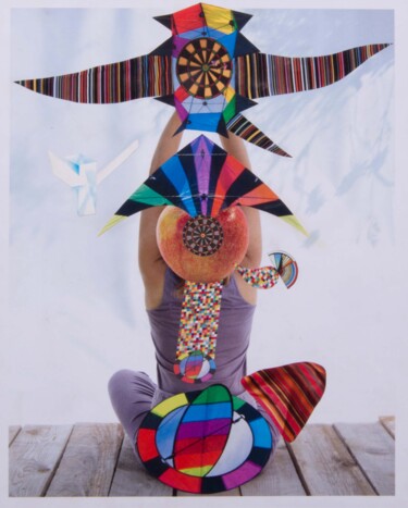 Collagen mit dem Titel "Gymnastique Pictura…" von Lioncaresse, Original-Kunstwerk