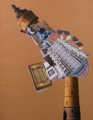 Collages intitulée "Le Bouc Inique est…" par Lioncaresse, Œuvre d'art originale