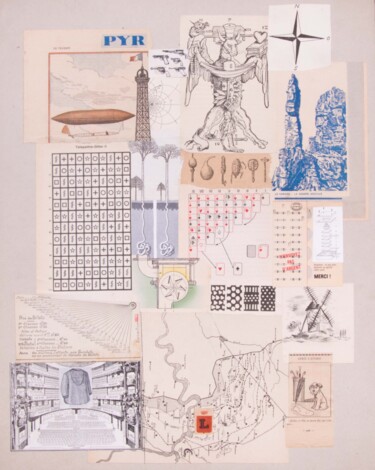Collages intitolato "Par le Plus Convuls…" da Lioncaresse, Opera d'arte originale