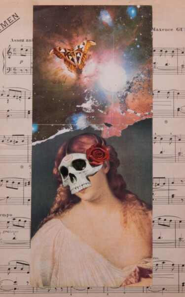 Collages titled "La Fleur Avant le F…" by Lioncaresse, Original Artwork