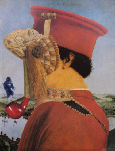 Collagen mit dem Titel "Le Désir Attrapé pa…" von Lioncaresse, Original-Kunstwerk