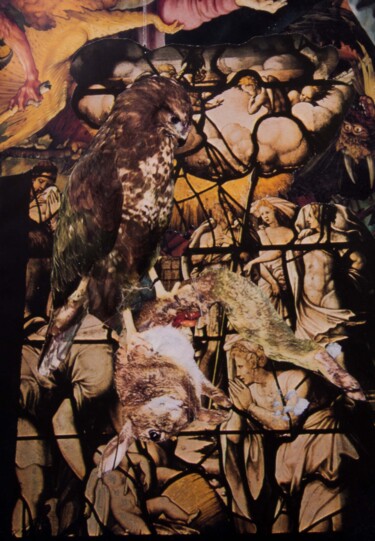 Collages intitulée "Quand les Vierges P…" par Lioncaresse, Œuvre d'art originale